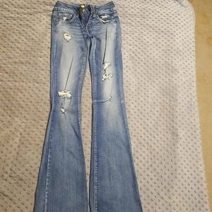 American Eagle Distressed Artist Flare Jeans